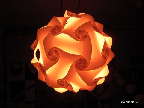 Lampada Romantica leuchtet orange