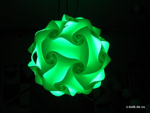 Lampada Romantica leuchtet grün