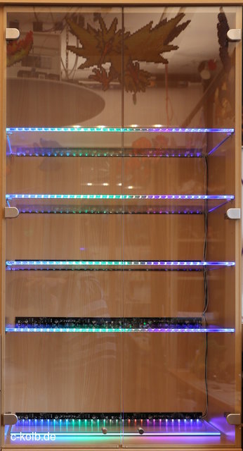 RGBW Glaskantenbeleuchtung Regenbogen