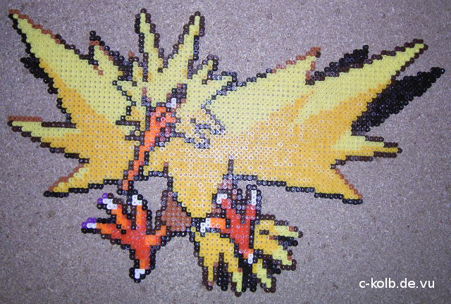 Bügelperlen-Bild Zapdos (Pokemon)