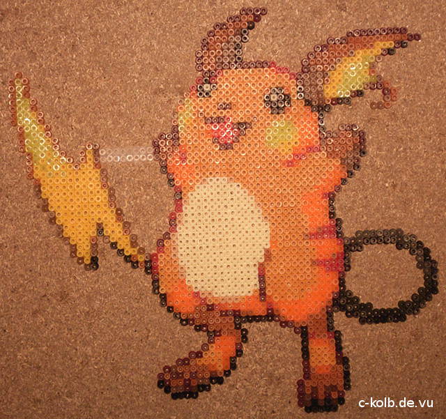 Bügelperlen-Bild Raichu (Pokemon)