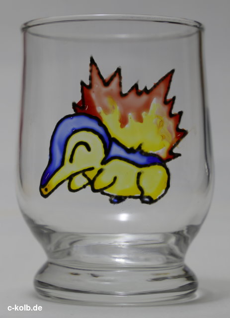 bemaltes Glas: Pokemon Feurigel