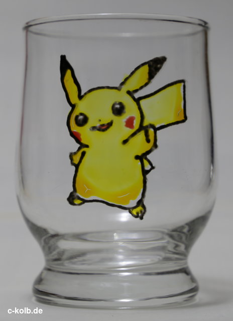 bemaltes Glas: Pokemon Pikachu