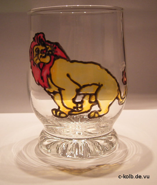 bemaltes Glas: Simba (Der König der Löwen)