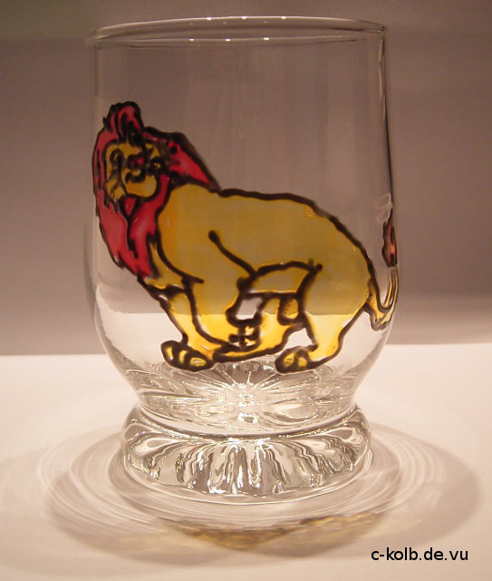 bemaltes Glas: Simba (Der König der Löwen)