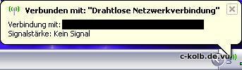 WLAN ohne Signal verbunden